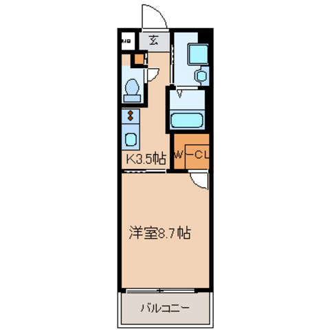 広い！１Kタイプ
