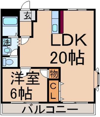 間取り図！1LDKにリノベーション！