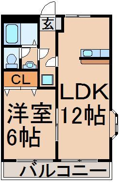 間取り図！1LDKにリノベーション済！