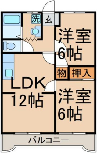 間取り図！2LDKにリノベーション!!
