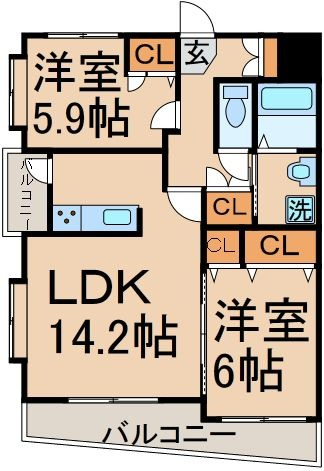 間取り図！オール洋室！