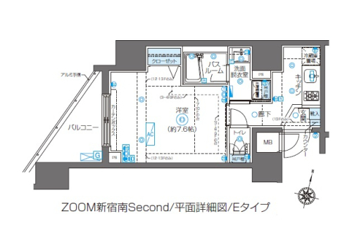 ZOOM新宿南Secondの間取り図